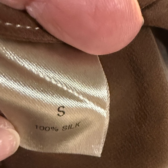 Silk Slip Dress in Burnt Copper and Brown - Picture 11 of 11